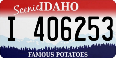 ID license plate I406253