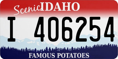 ID license plate I406254