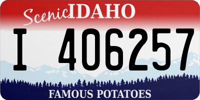 ID license plate I406257