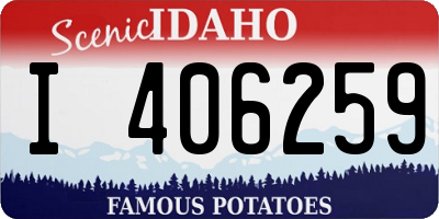 ID license plate I406259