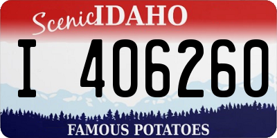ID license plate I406260