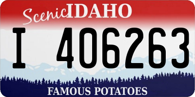 ID license plate I406263