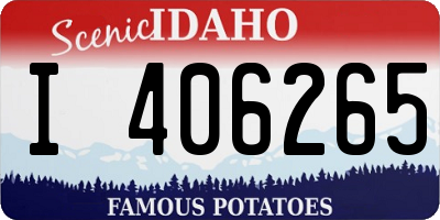 ID license plate I406265