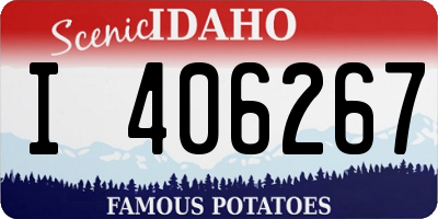 ID license plate I406267