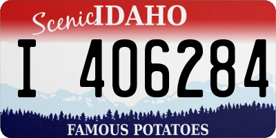 ID license plate I406284