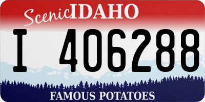 ID license plate I406288