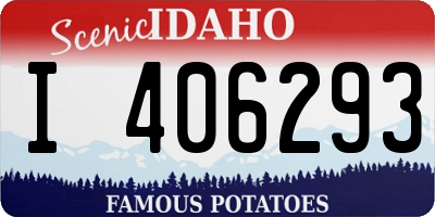 ID license plate I406293