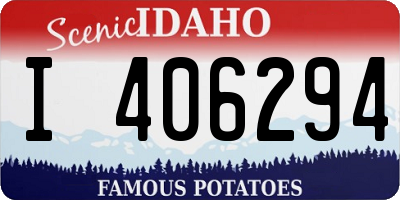 ID license plate I406294
