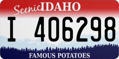 ID license plate I406298