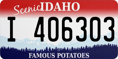 ID license plate I406303