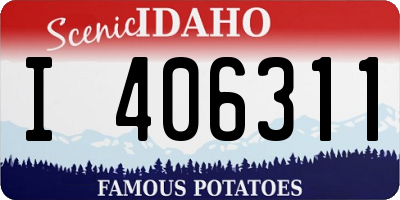 ID license plate I406311