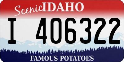 ID license plate I406322