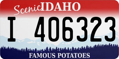 ID license plate I406323
