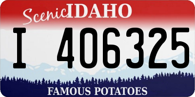 ID license plate I406325