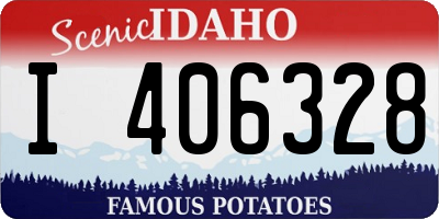 ID license plate I406328