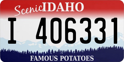 ID license plate I406331