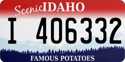 ID license plate I406332
