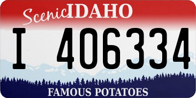 ID license plate I406334