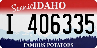 ID license plate I406335
