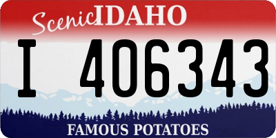 ID license plate I406343