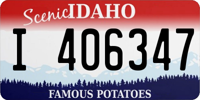 ID license plate I406347