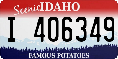 ID license plate I406349