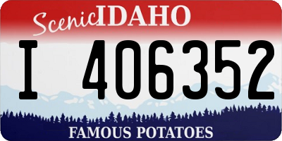 ID license plate I406352