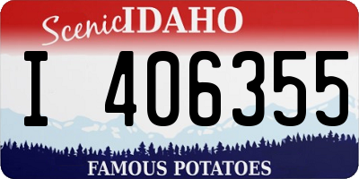 ID license plate I406355