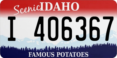 ID license plate I406367