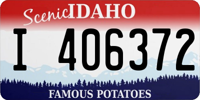 ID license plate I406372