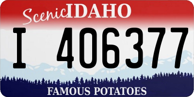 ID license plate I406377
