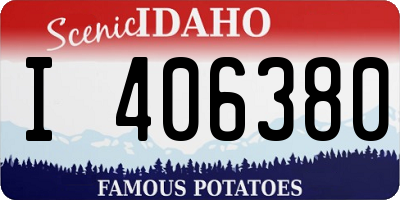 ID license plate I406380