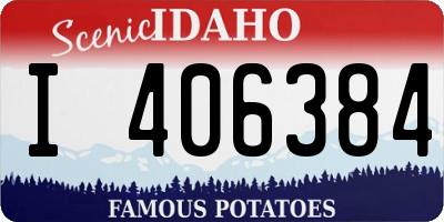 ID license plate I406384