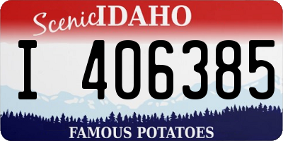ID license plate I406385