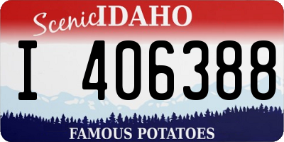 ID license plate I406388