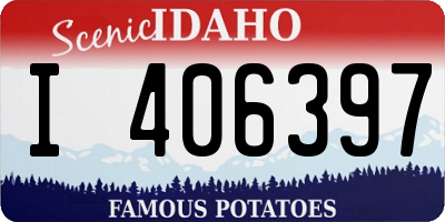 ID license plate I406397
