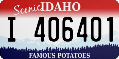 ID license plate I406401