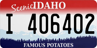 ID license plate I406402