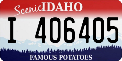 ID license plate I406405