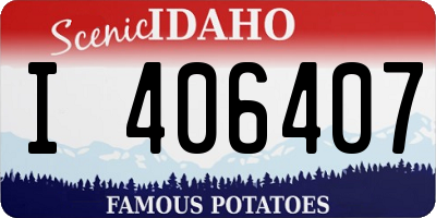 ID license plate I406407