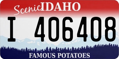 ID license plate I406408