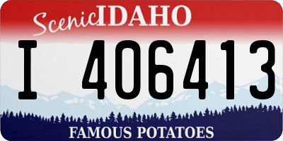 ID license plate I406413