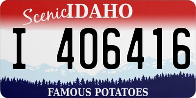 ID license plate I406416