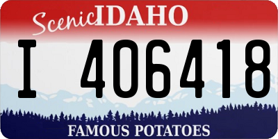 ID license plate I406418