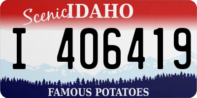 ID license plate I406419