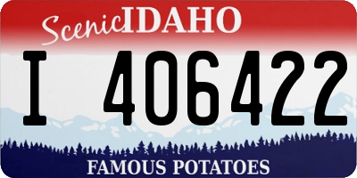 ID license plate I406422