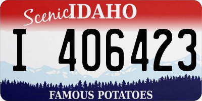 ID license plate I406423