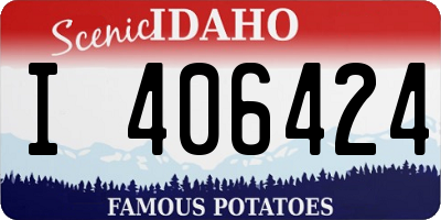 ID license plate I406424