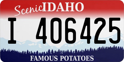 ID license plate I406425