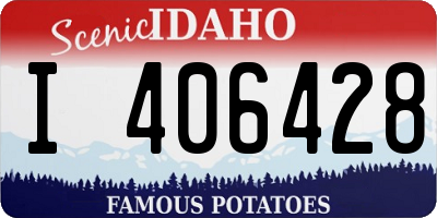 ID license plate I406428
